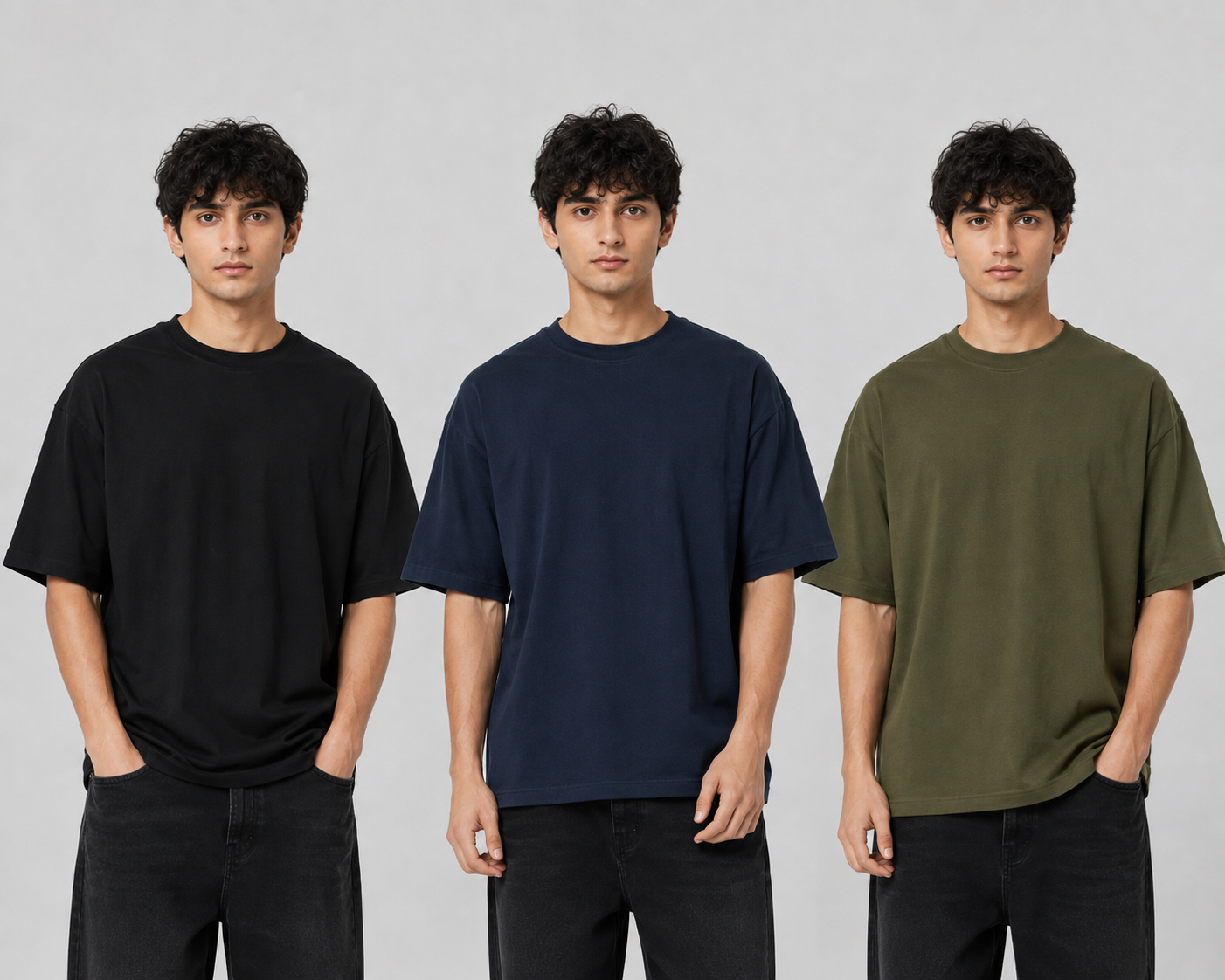 Pack of 3 Unisex Oversized Tee