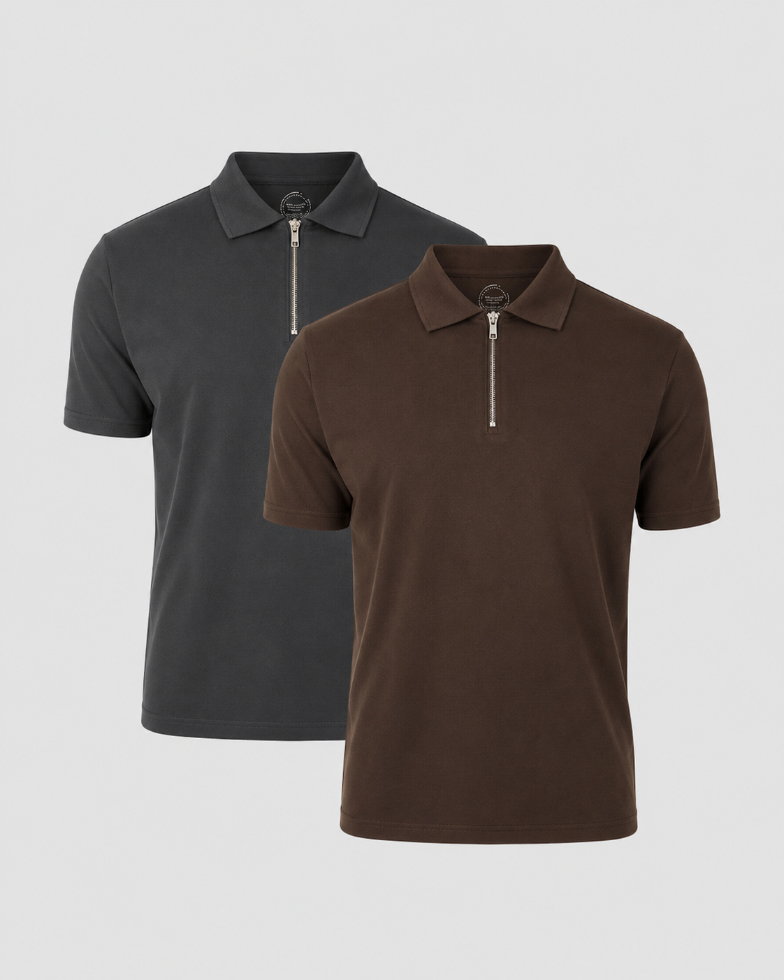 Pack of 2 Unisex Zipper Polo