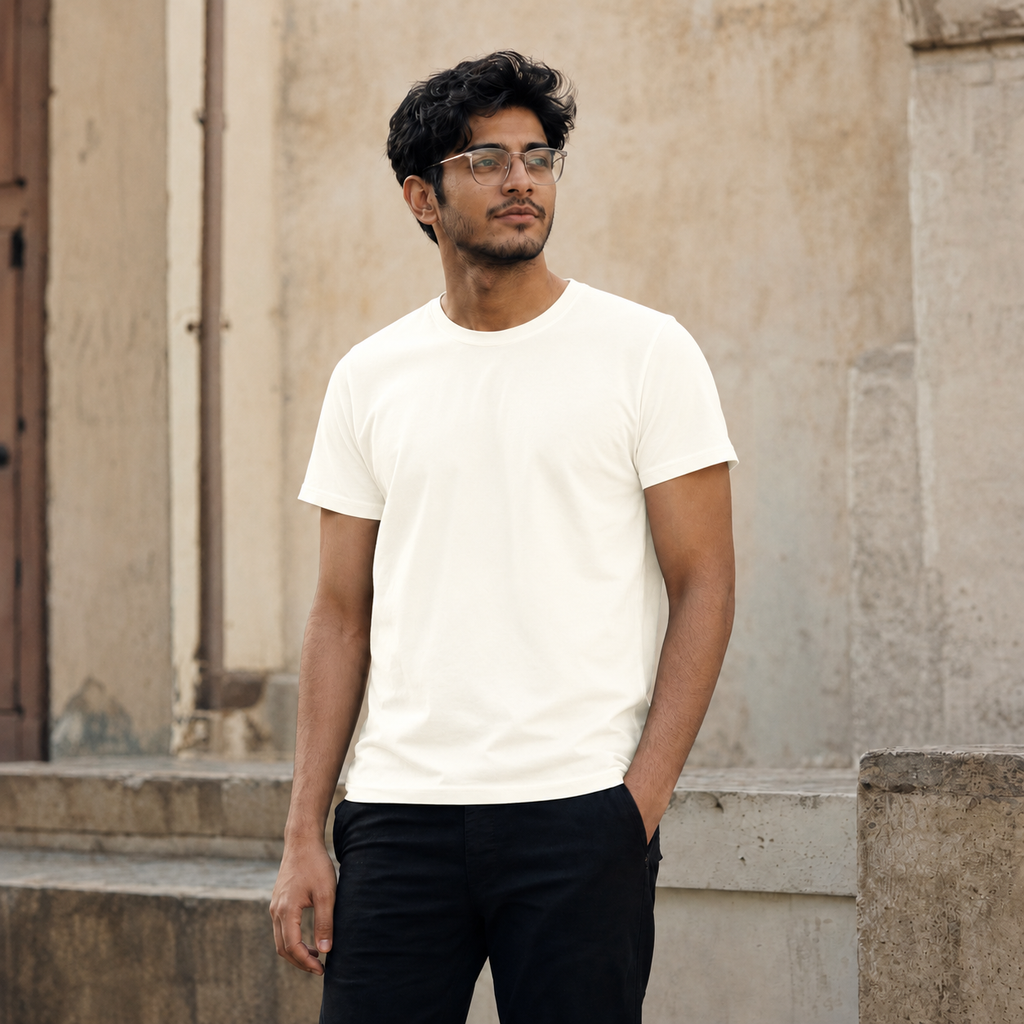 Crewneck Regularfit Tee White