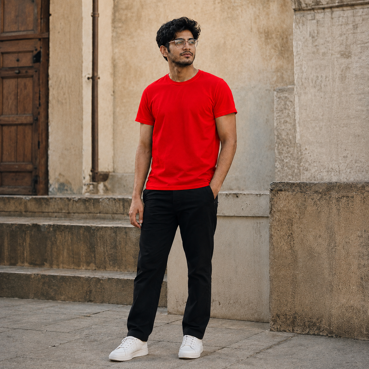 Crewneck Regularfit Tee White