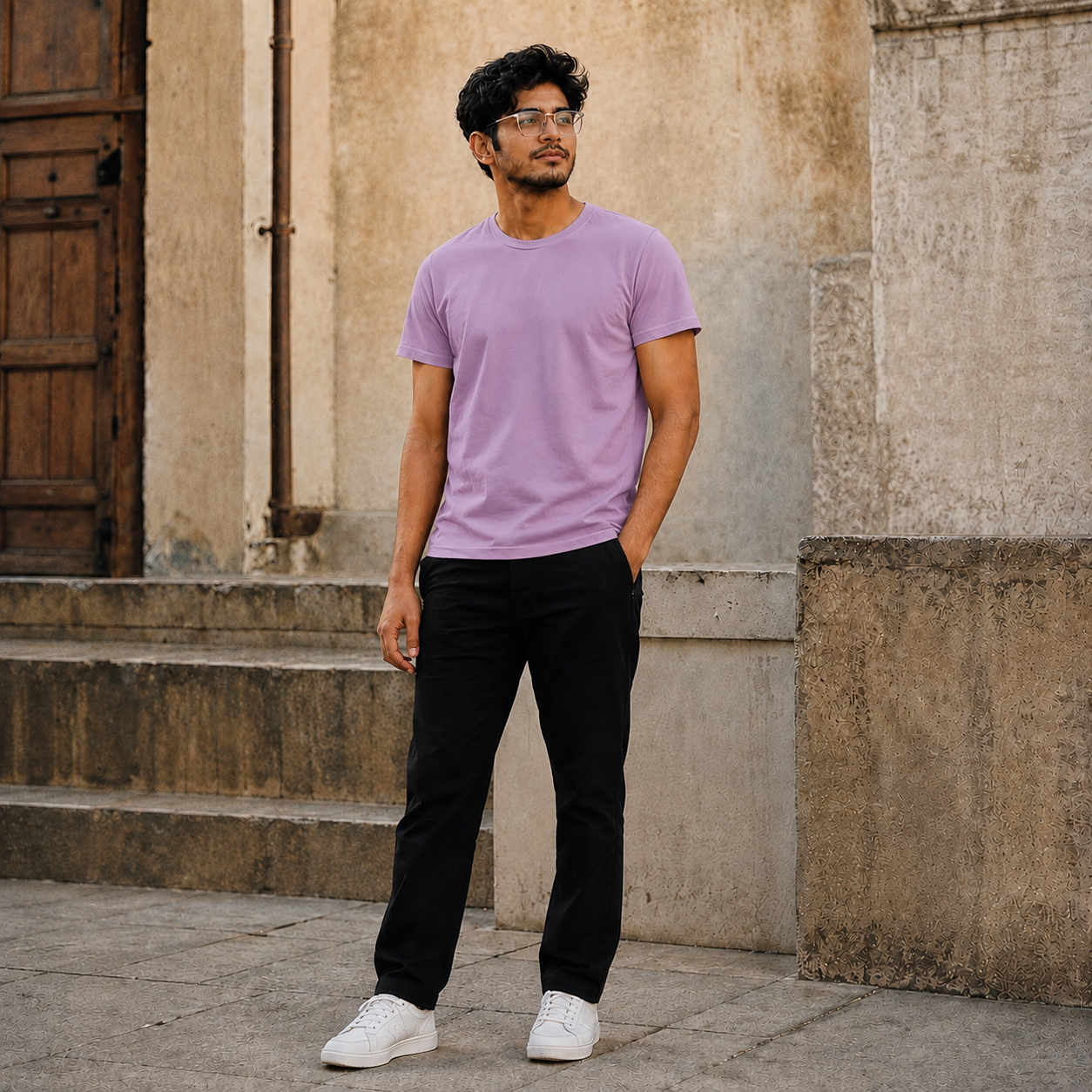 Crewneck Regularfit Tee White