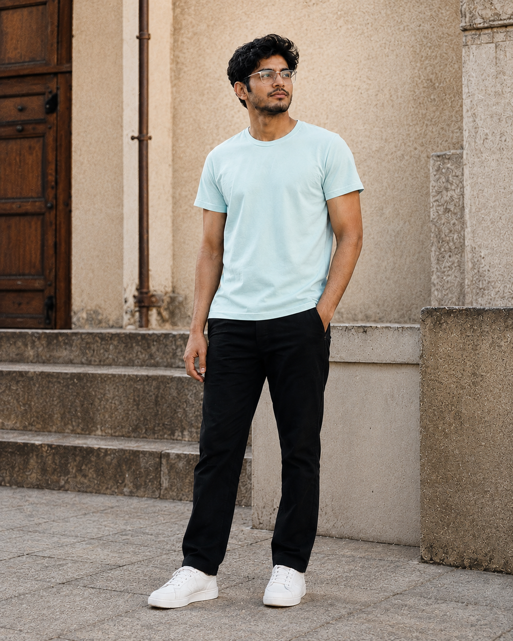 Crewneck Regularfit Tee White