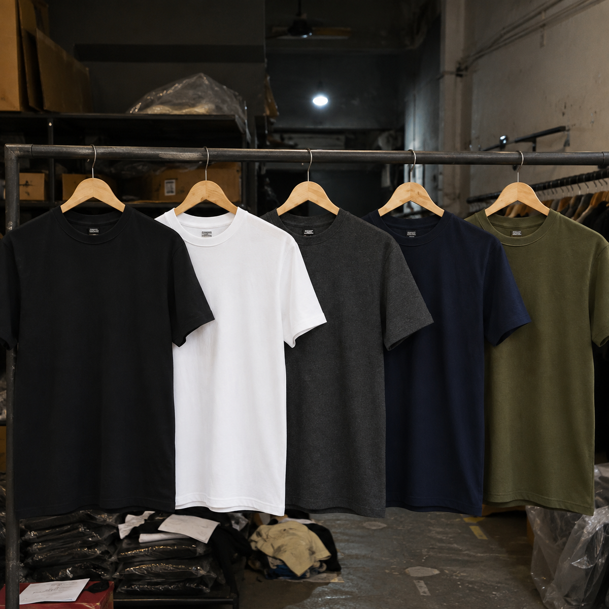 Pack of 5 Crewneck Regularfit Tee