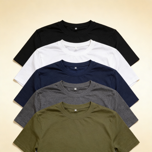 Pack of 5 Plain T Shirts
